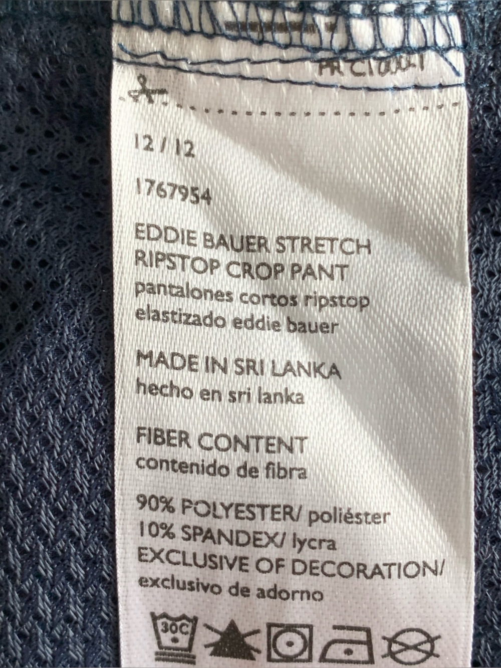 EDDIE BAUER Women’s Blue Stretch Ripstop Crop Pants - Picture 9 of 15